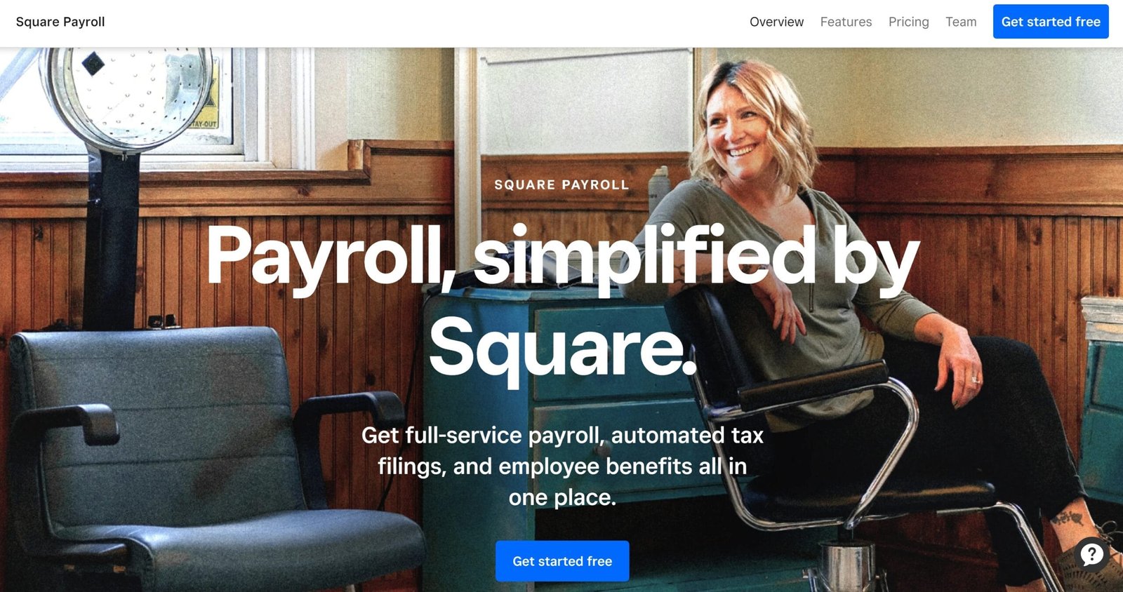 Square Payroll homepage