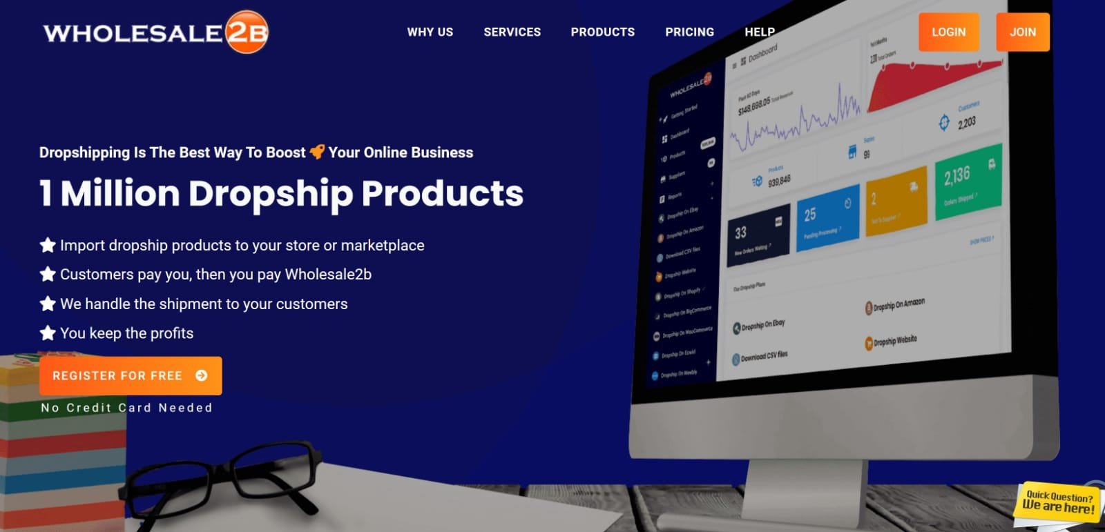 Wholesale2b homepage best dropshipping companies