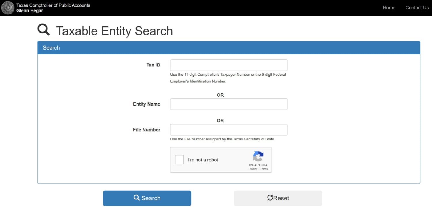 Texas LLC Name Search