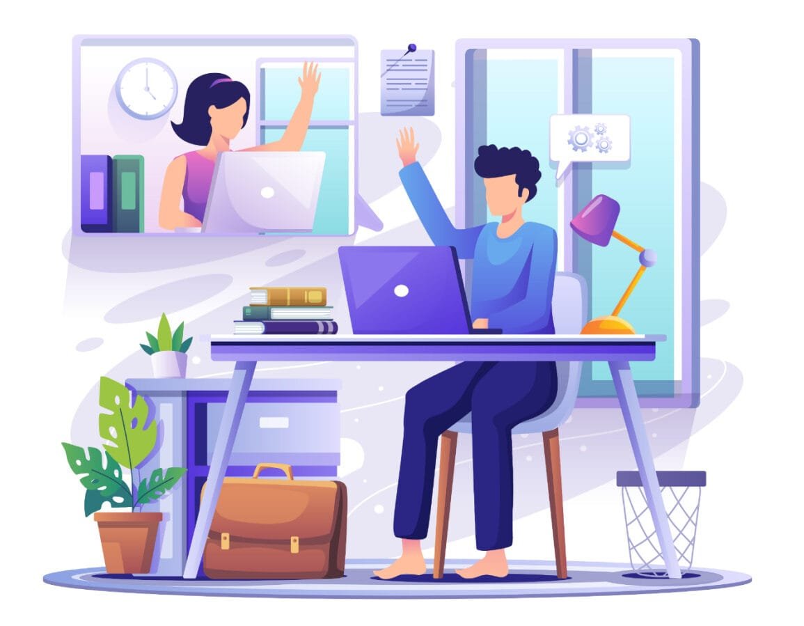 Work from home illustration