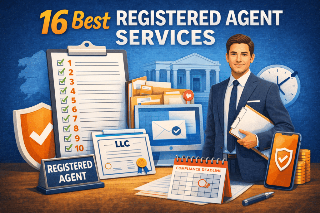 16 Best Registered Agent Services infographic