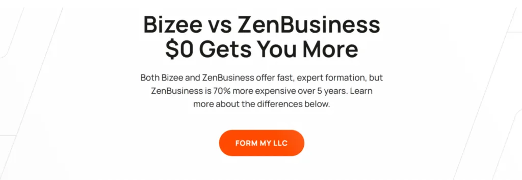 Bizee vs ZenBusiness