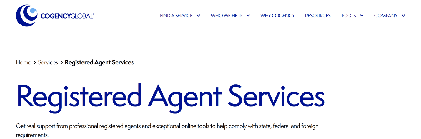 Cogency Global Registered Agent Service