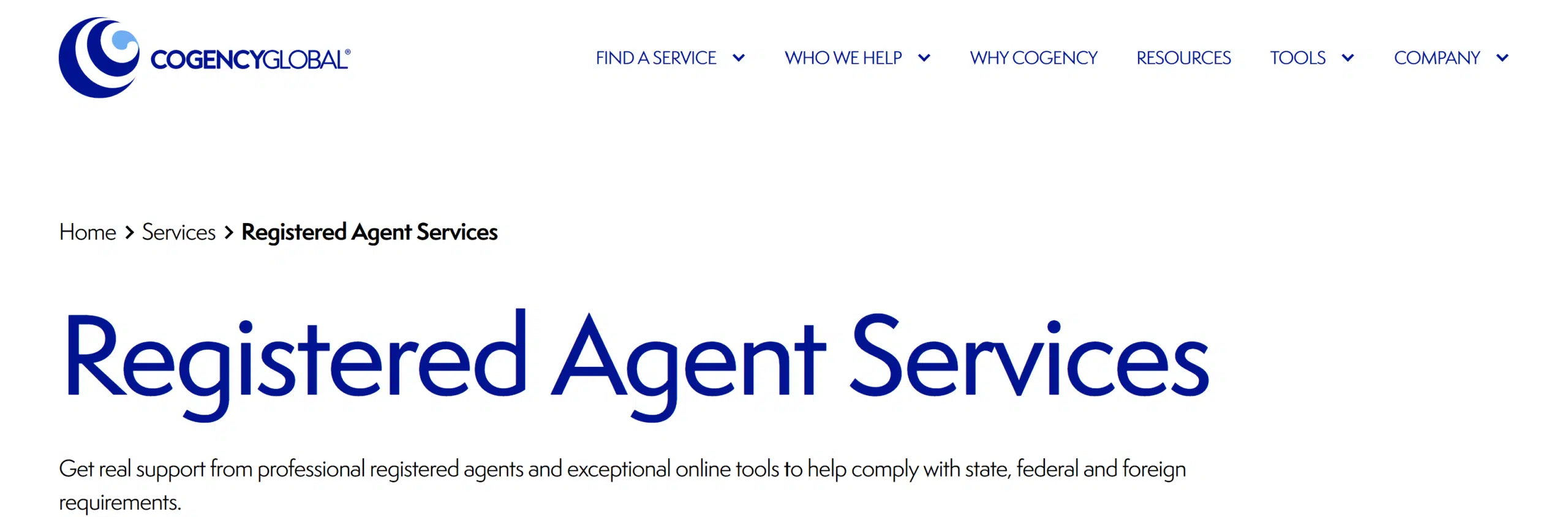 Cogency Global Registered Agent Service