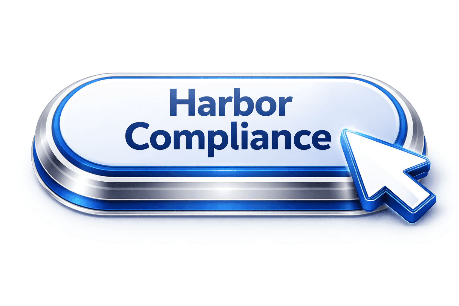 Harbor Compliance Silver blue button