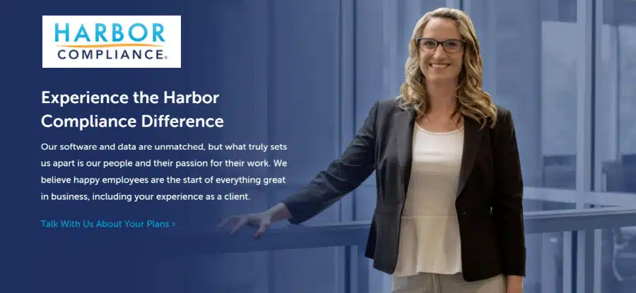 Harbor Compliance landing page