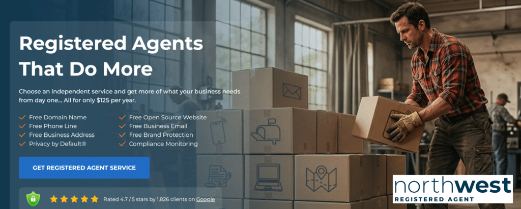 Northwest Registered Agent landing page for registered agent services