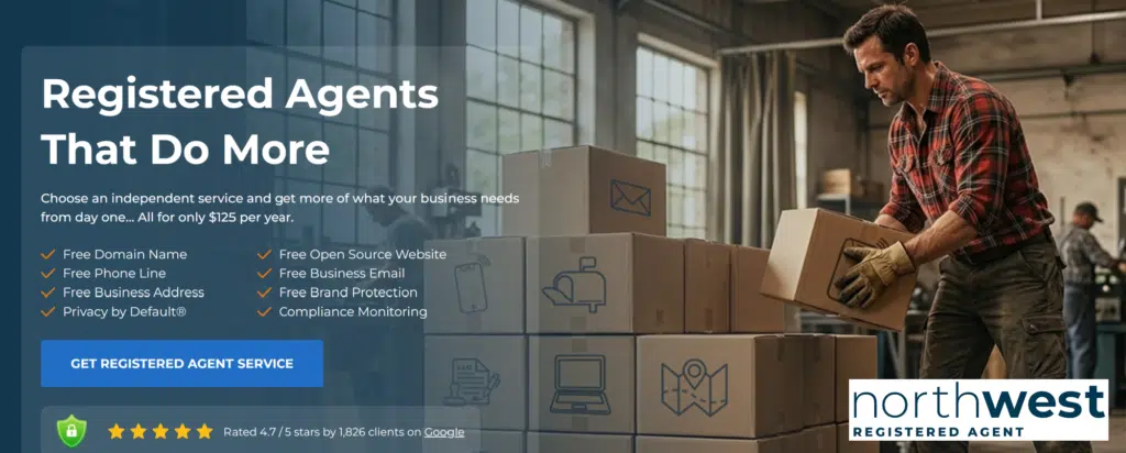 Northwest Registered Agent landing page for registered agent services