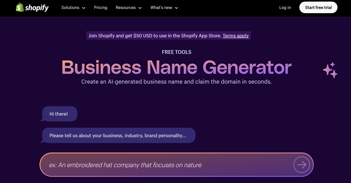 Shopify Business Name Generator