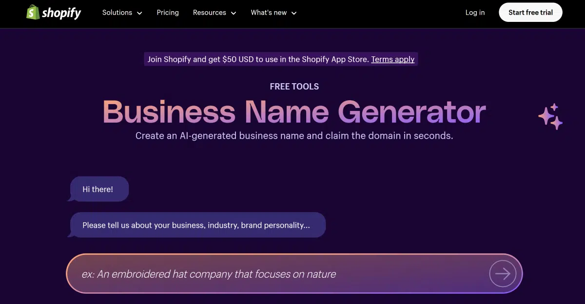 Shopify Business Name Generator
